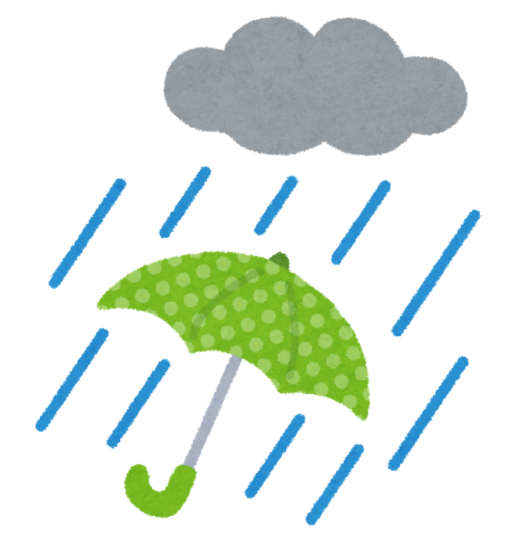 秋の長雨に必需品の傘