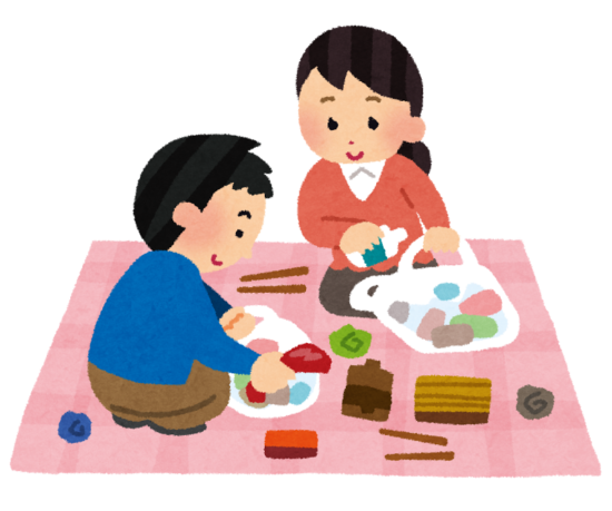祝日にピクニックのイラスト