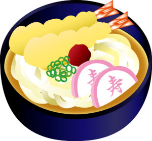 年明けうどんのイラスト