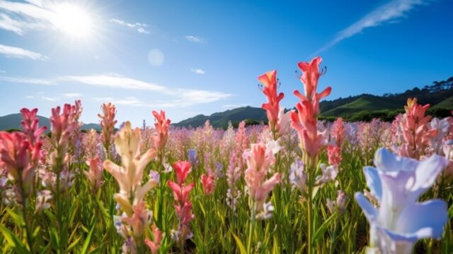 グラジオラスの群生