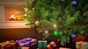 クリスマスツリーとプレゼント